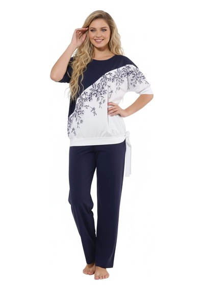 Meks Berrak Bayan Pijama Takımı 5115 - Renk: Lacivert / Beden: M AÇIK GRİ