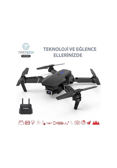720p Kameralı Drone E88 Katlanabilir Uzaktan Kumandalı App Destekli Quadcopter