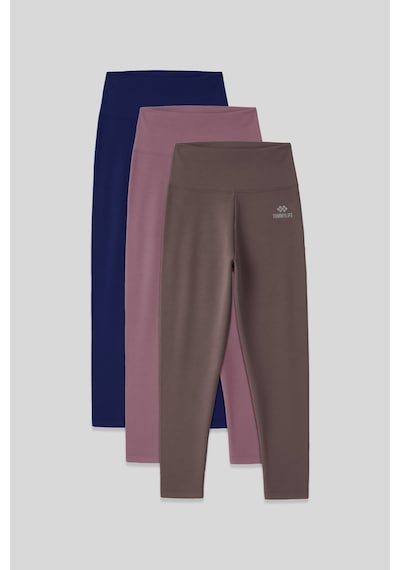 Tommylife Slim Fit 3lü Paket İndigo-gül Kurusu-kahverengi Kadın Kapri Tayt - 93097 Mavi - Mor Tommylife Slim Fit 3lü Paket İndigo-gül Kurusu-kahverengi Kadın Kapri Tayt - 93097 Mavi - Mor