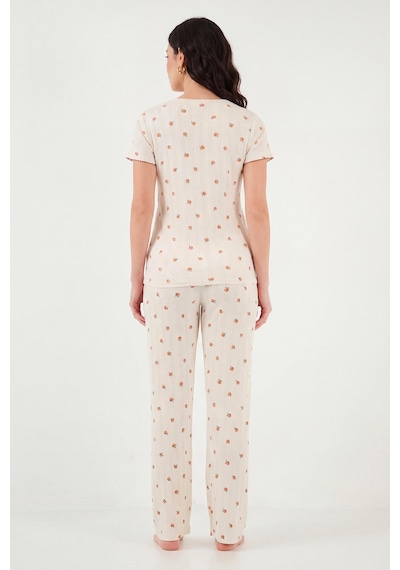 Lela Bayan Pijama Takımı 65770755 Ekru