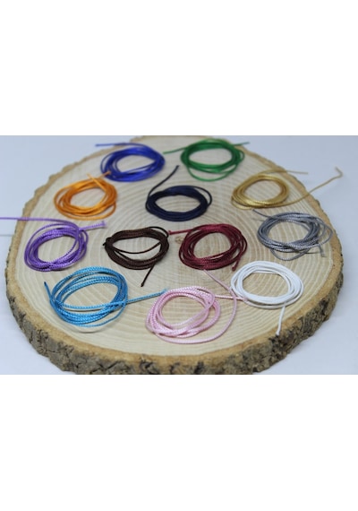 Paraşüt Ipi 12'Li Set 0.8Mm / 1 Metre (0.8Mm Ve Üzeri Taşlar Için Çok Renkli