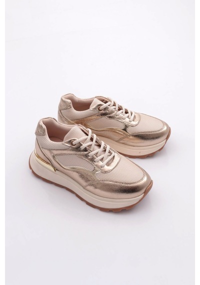 Dgn 81184 Kadin Sneaker Ayakkabi Altın