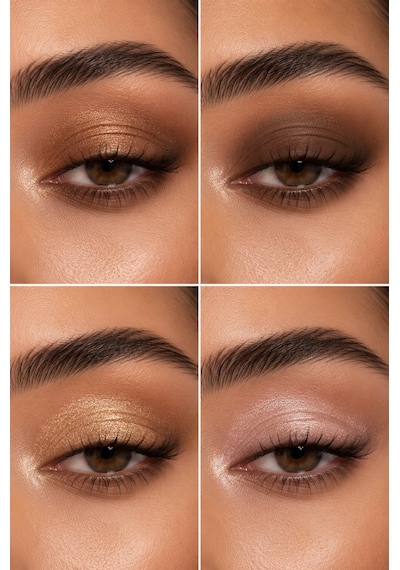 Yedek 4'lü Toz Far Bronze Heat 03 Mat & Işıltılı Talc Free Hyalüronik Asit & E Vitamini / My Joy Fill Eyeshadow Quad Refill Çok Renkli
