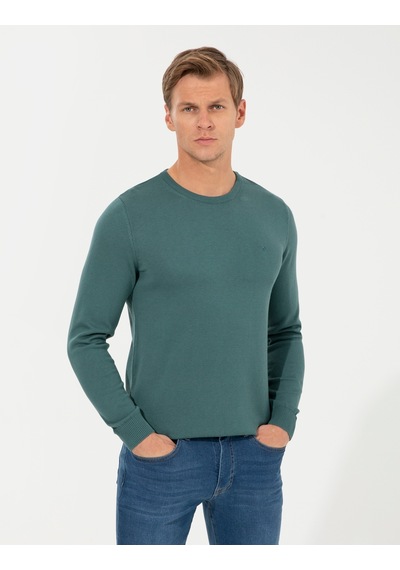 Pierre Cardin Erkek Yeşil Triko Kazak 50257290-vr054 Yeşil