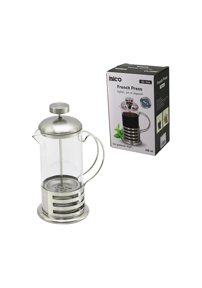 French Press Metal Kafes - Metal Kapak 350ml Cam Bitki Süzgeçi Çok Renkli