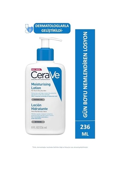 Nemlendirici Losyon Kuru Ciltler Seramid Ve Hyalüronik Asit İçerikli Yüz Vücut 236ml 3337875597210