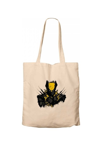 Wolverine Splash Krem Fermuarlı Bez Çanta Gabardin