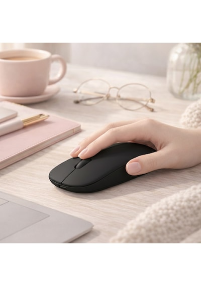 Apple Uyumlu MacBook iPad Bluetooth Şarjlı Mouse Usb Dongle Şarj Kablosu Dahil Sessiz İnce Ve Taşınabilir 13513