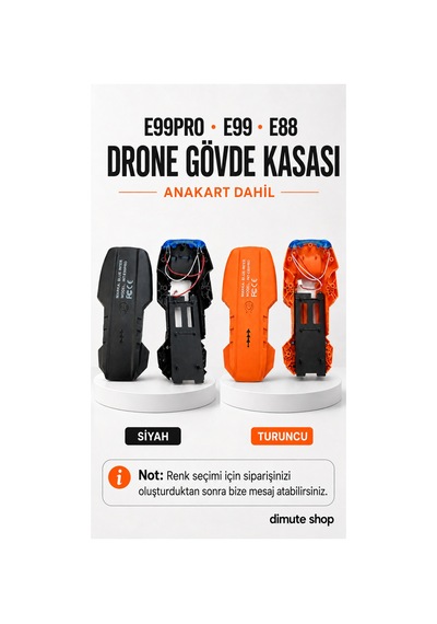 E99pro E99 E88 Drone Gövde Kasası Anakart Dahil Siyah Veya Turuncu Yedek Parça - 906425154