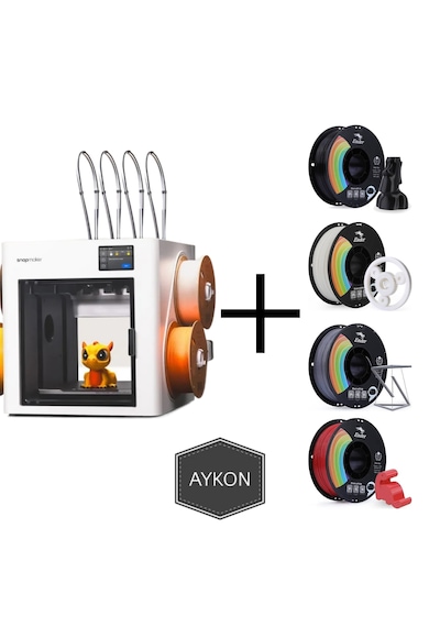 Snapmaker U1 3d Yazıcı 4 Adet Ender Plus Pla Filament İle Birlikte Temel Renkler Siyah,beyaz,gri,kırmızı