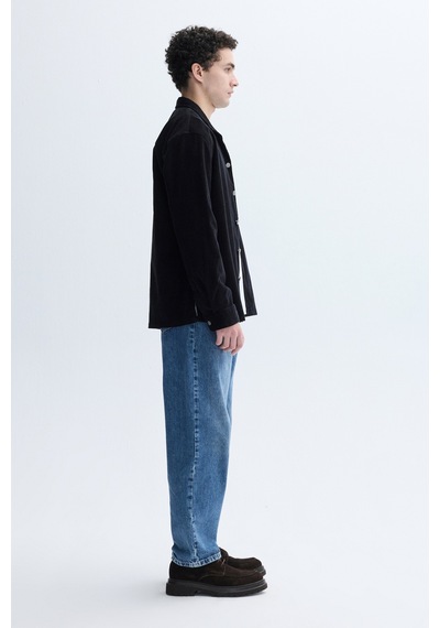 Mudo Erkek Erkek Siyah Regular Fit Kadife Dokulu Casual Ceket 1265156