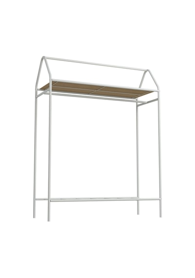 Home Hanger Beyaz Konfeksiyon Askısı Raflı Butik Askı Konsept Askılık Beyaz