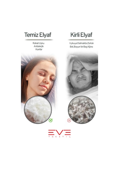2 Adet Klimax Beyaz Serisi Kılıflı Fermuarlı Klimali Antialerjik Silikon Nano Elyaf Yastık 50x70cm Beyaz