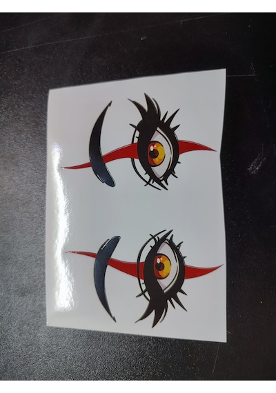 Göz Figürlü Motor Araç Süsleme Sticker Diğer