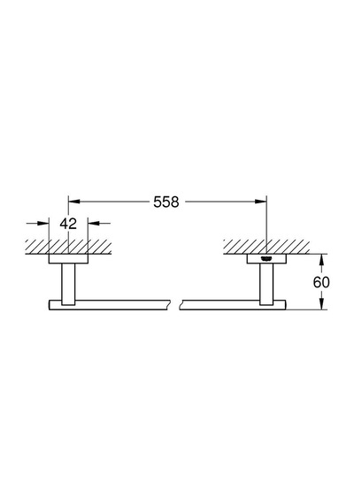 Grohe Essentials Küp Havluluk - 40509dc1 Gümüş