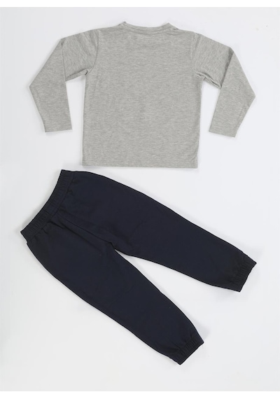 Casabony Roar Some Jogger Pantolon + T-shirt Takım-gri - Laci Gri - Lacivert