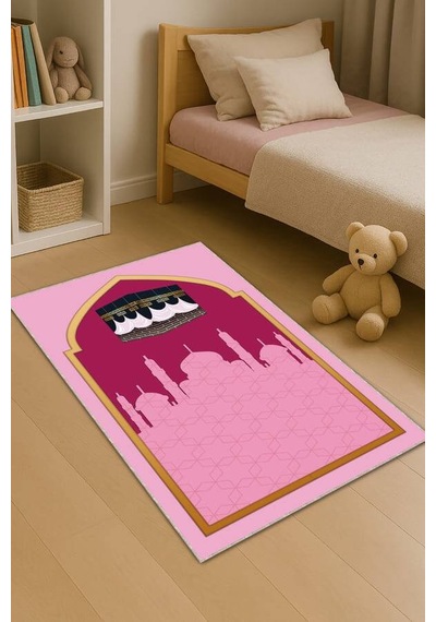 Pembe Cami Temalı Kız Çocuk Seccadesi Cs29n11