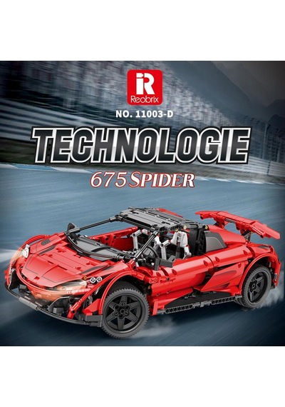 Reobrix Technic 11003-d 1/10 Mclaren 675lt Spider Araba Kumanda&motorlu Yaratıcı Yapı Blok Seti Building Blocks - 1886 Parça