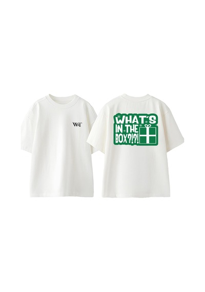 Thewert Se7en 3 Tasarım Sırt Baskılı Pamuk Beyaz Oversize T-shirt