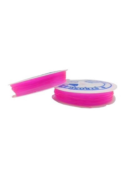 Pembe Misina 1.0 Mm Esnek Silikon El İşi Takı Aksesuar Misinası - 1 Adet