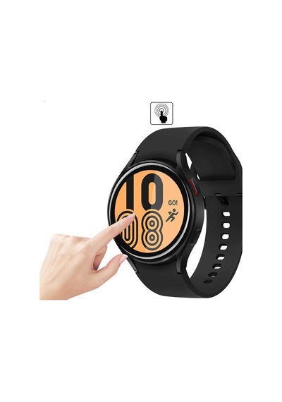 Galaxy Uyumlu Watch 4 44mm Mkst Pmma Pet Saat Ekran Koruyucu - Siyah