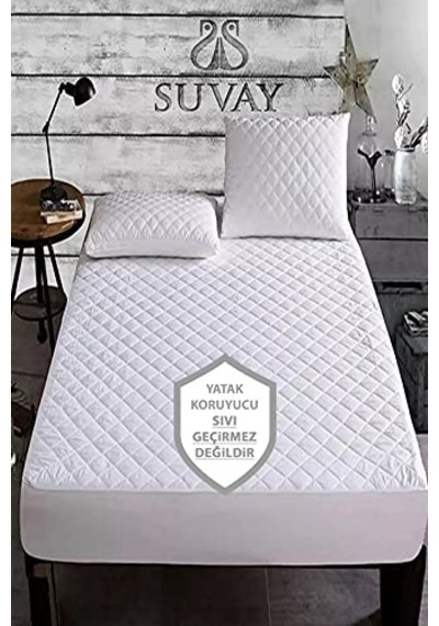 Kapitone Fitted Yatak Koruyucu Alez Tek Ve Çift Kişilik Kapitoneli Pamuklu Yatak Alezi 9 Farklı Ebat 90x190 Genel