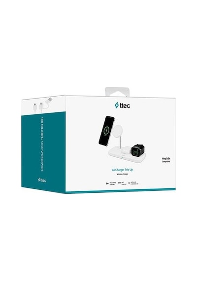 Ttec 2ks32b Aircharger Trio Up Magsafe 3ü 1 Arada Apple Uyumlu iPhone +Watch + Airpods Kablosuz Şarj Standı