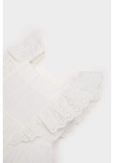 DeFacto Kız Bebek Kolsuz Poplin Yazlık Elbise E8395A525SMER105