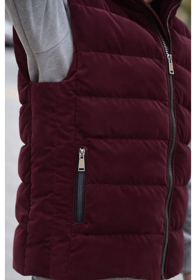 Pina Kids Erkek Çocuk Kapüşonlu Şişme Yelek Bordo