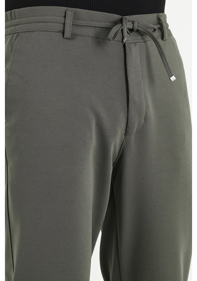 Buratti Regular Fit Düz Paça Bağlamalı Pantolon Erkek Pantolon 6843700 Haki