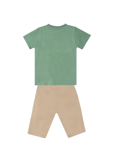 Safari Erkek Çocuk Yazlık T-shirt Gabardin Şort Takım
