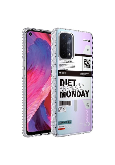 Oppo A74 4G Kilif Airbag Kenarli Renkli Desenli Elegans Kilif 561994136