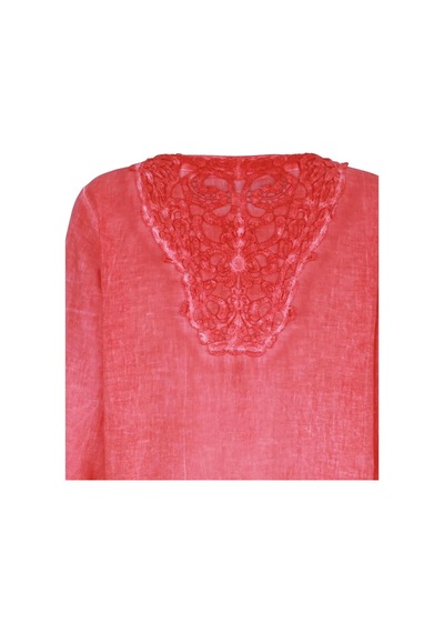 Bulalgiy Kadın Narçiçeği Dantelli Tunik - Bga710272-narçiçeği