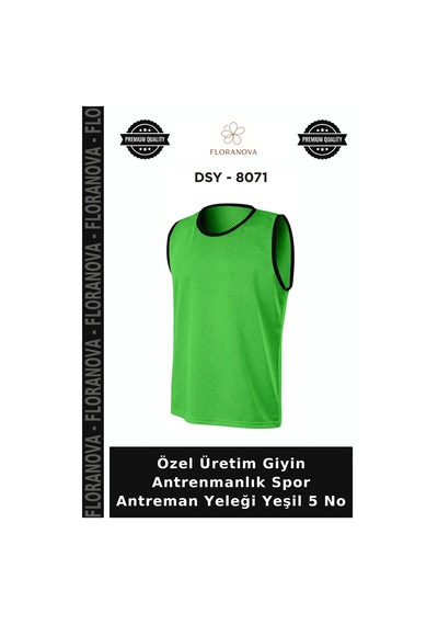 Özel Üretim Giyin Antrenmanlık Spor Antreman Yeleği Yeşil 5 No