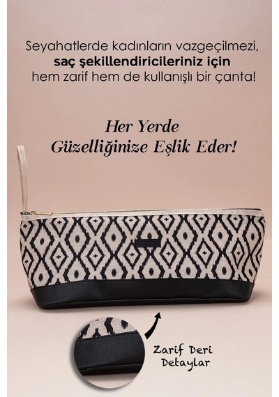 Saç Şekillendirici Çantası X Saç Düzleştirici Çantası I 38x16x16 Bej