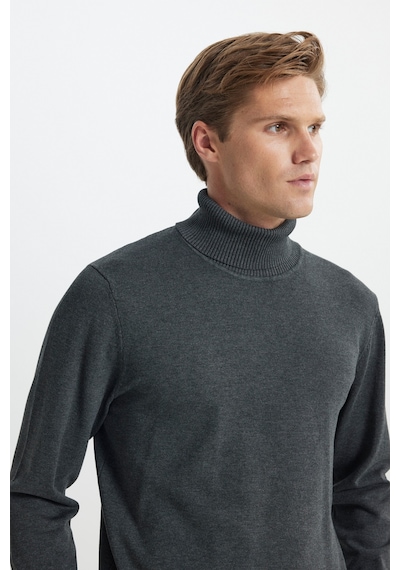 AC&Co / Altınyıldız Classics Erkek Antrasıt Melanj Standart Fit Normal Kesim Tam Balıkçı Yaka Triko Kazak Antrasit Melanj AC&Co / Altınyıldız Classics Erkek Antrasıt Melanj Standart Fit Normal Kesim Tam Balıkçı Yaka Triko Kazak Antrasit Melanj