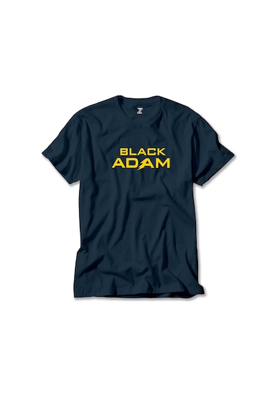Black Adam Yellow Text Lacivert Tişört Lacivert
