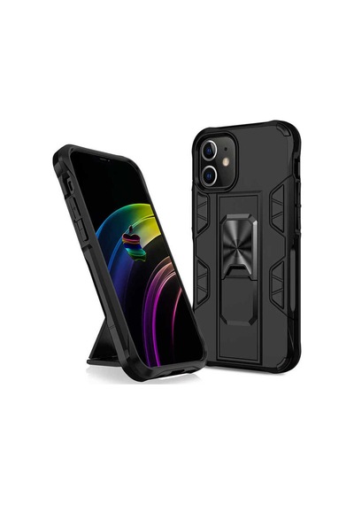 Apple Uyumlu iPhone 12 Mini Kılıf Zore Volve Kapak Siyah