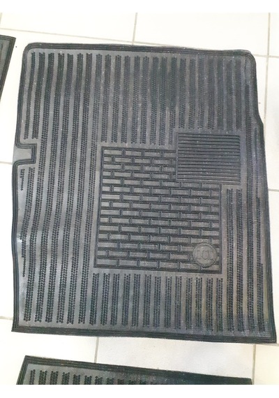 Renault 12 %100 Kauçuk  Paspas (Siyah-Gri) 557848652
