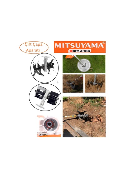 Mitsuyama KOBA002 Paletli Çapa + Akrep Çapa - 26MM 9 Diş Çift Çapa Aparatı