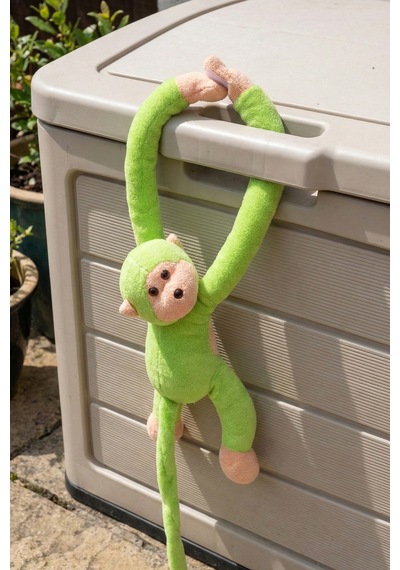 Elleri Yapışan Oyun Ve Uyku Arkadaşı Peluş Maymun Yeşil Yeşil