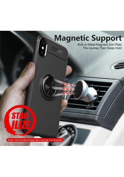 Apple Uyumlu iPhone Xs Max 6.5 Kılıf Zore Ravel Silikon Kapak Siyah-Mavi