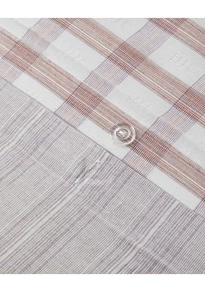 English Home Crispcheck İpliği Boyalı Çift Kişilik Çarşaflı Nevresim Takımı 200x220 Cm Turuncu Turuncu