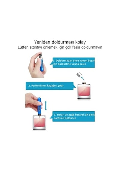 Arvale Doldurulabilir Mini Parfüm Şişesi 5 Ml - Cep Parfüm Şişesi 0000 Parlak Vernik