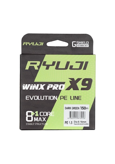 Ryuji Win-x Pro 9b Dark Green 150m İp Misina 0,16mm 0,16mm