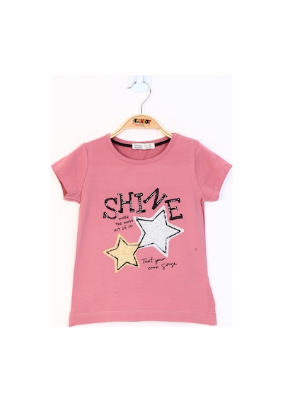 Toontoy Kids Toontoy Kız Çocuk Shıne Baskılı Tişört Gülkurusu