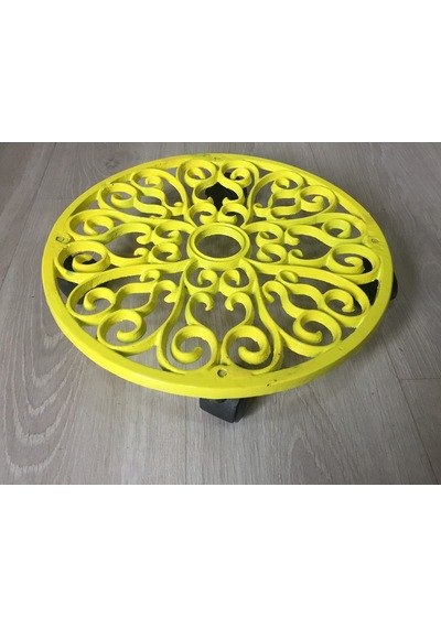 Saksı Altlığı Metal Döküm Tekerlekli Saksı Altı