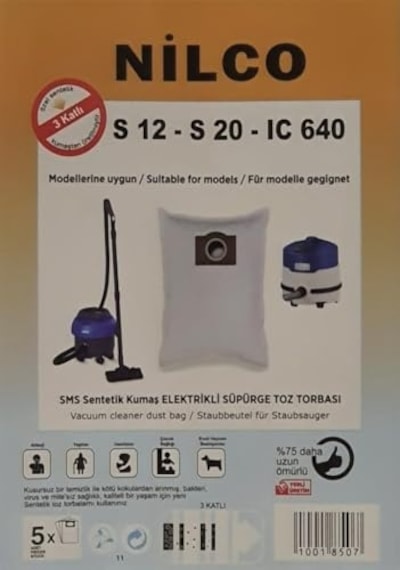 S20 - Ic 640 Uyumlu Bez Toz Torbası 5 Adet