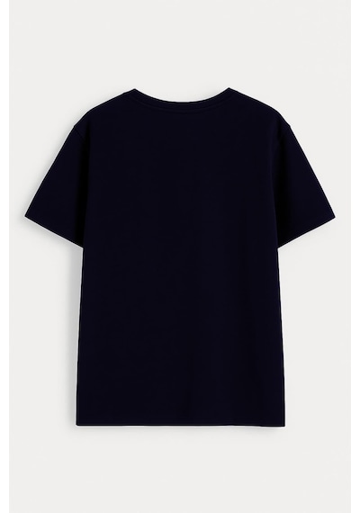 Markapia Erkek Rahat Kesim Bisiklet Yaka Baskılı Beyaz T-shirt Çok Renkli S S