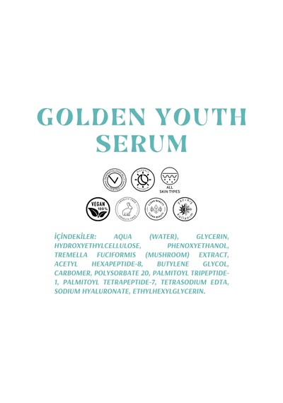 Hyaluronik Asit Içeren  Gençlik Serumu - Golden Youth Serum